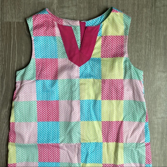 Vineyard Vines Pastel Whale Patchwork Shift Dress - Picture 7 of 9